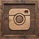 Logo en bois de Instagram