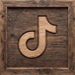 Logo en bois de Tiktok